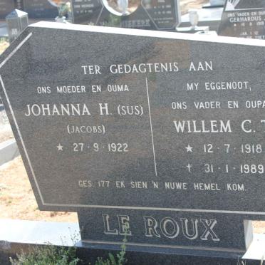 ROUX Willem C.T., le 1918-1989 &amp; Johanna H. JACOBS 1922-