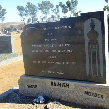 RAINIER Thomas 1886-1977 &amp; Cornelia Maria McCLUNE 1880-1966