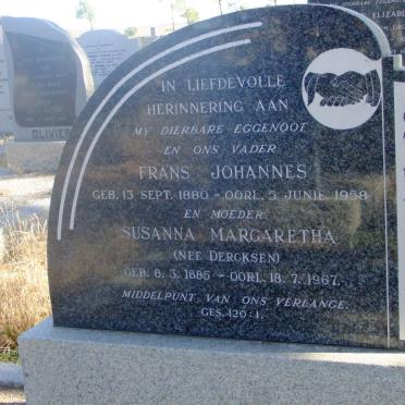 SMIT Frans Johannes 1880-1958 &amp; Susanna Margaretha DERCKSEN 1885-1967