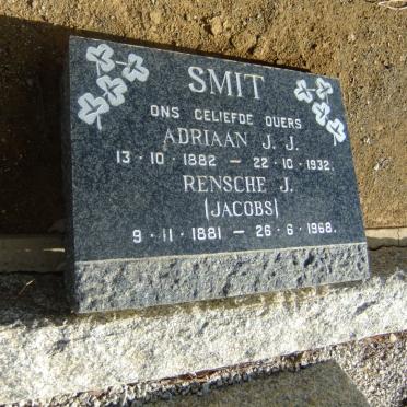 SMIT Adriaan J.J. 1882-1932 &amp; Rensche J. JACOBS 1881-1968
