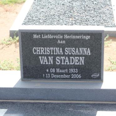 STADEN Christina Susanna, van 1933-2006