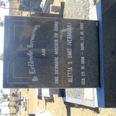 SMIT Aletta S. nee VERMAAK 1906-1982
