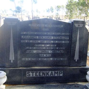 STEENKAMP Johannes Benjamin 1889-1940 &amp; Anna Jacomina Christina VAN WYK 1897-1989