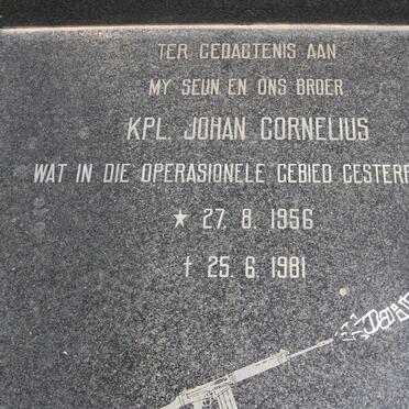TOIT Johan Cornelius, du 1956-1981
