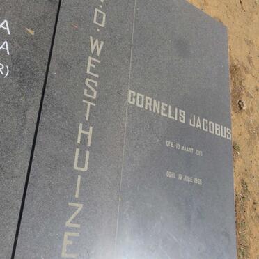 WESTHUIZEN Cornelis Jacobus, v.d. 1915-1965