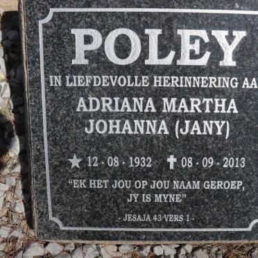 POLEY Adriana Martha Johanna 1932-2013