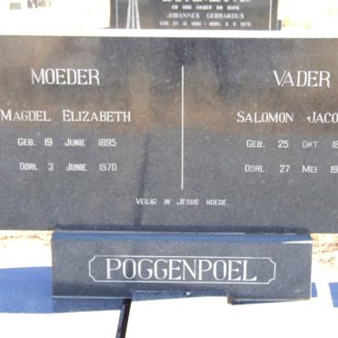 POGGENPOEL Salomon Jacobus 1889-1970 &amp; Magdel Elizabeth 1895-1970