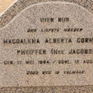 PHEIFFER Magdalena Alberta Cornelia nee JACOBS 1884-1955