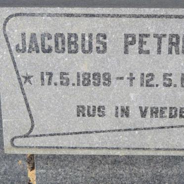? Jacobus Petrus 1899-1975