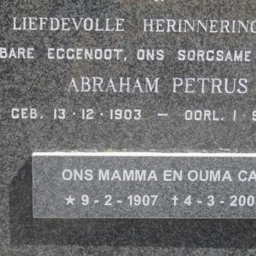 ? Abraham Petrus 1903-1969 &amp; Cas 1907-2004