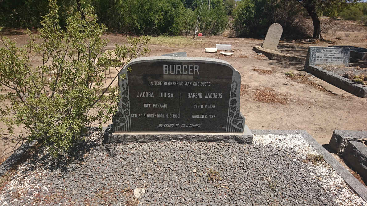BURGER Barend Jacobus 1885-1937 & Jacoba Louisa PIENAAR 1883-1969
