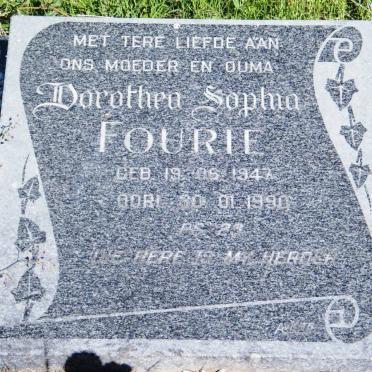 FOURIE Dorothea Sophia 1947-1990