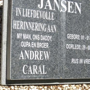 JANSEN Andrew Caral 1939-2016