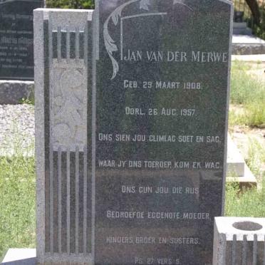MERWE Jan, van der 1908-1957