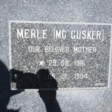 McCUSKER Merle 1916-1994