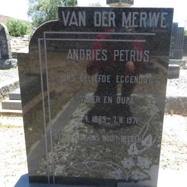MERWE Andries Petrus, van der 1889-1971