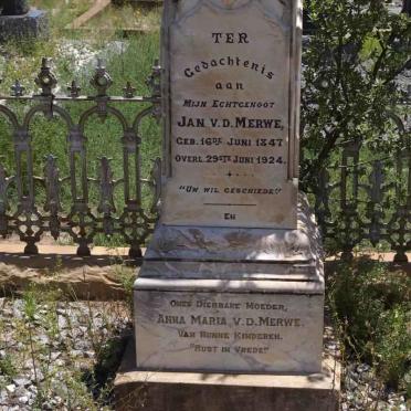 MERWE Jan, van der 1847-1924 &amp; Anna Maria
