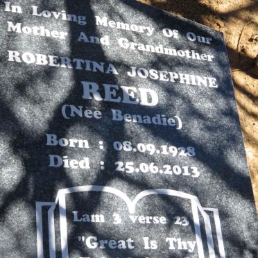 REED Robertina Josephine nee BENADIE 1928-2013