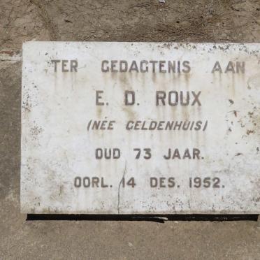 ROUX E.D. nee GELDENHUIS -1952