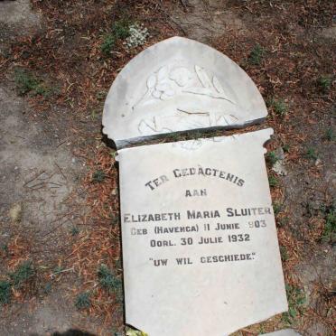 SLUITER Elizabeth Maria nee HAVENGA 1903-1932