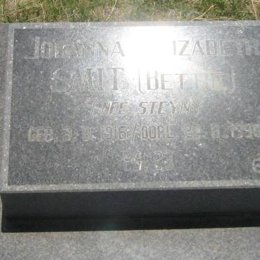 SMIT Johanna Elizabeth nee STEYN 1916 -1996
