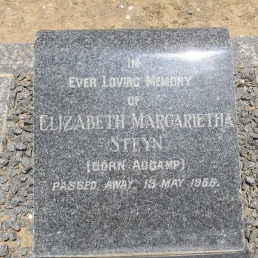 STEYN Elizabeth Margarietha nee AUCAMP -1956