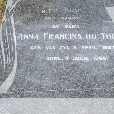 TOIT Anna Francina, du nee VAN ZYL 1897-1966