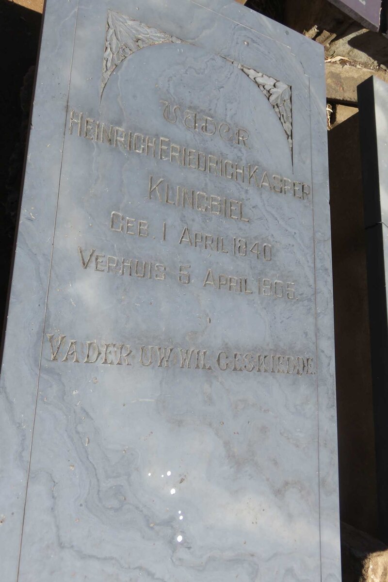 KLINGBIEL Heinrich Friedrich Kasper 1840-1905