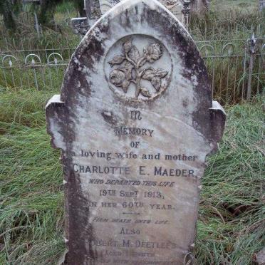 MAEDER Charlotte E. -1913 :: DEETLEFS Robert M.