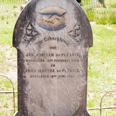 PLESSIS Jan Adriaan, du -1909 &amp; Anna Martha -1908