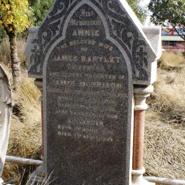 BARTLET Annie nee MORRISON 1849-1882 :: BARTLET Alexander 1882-1882