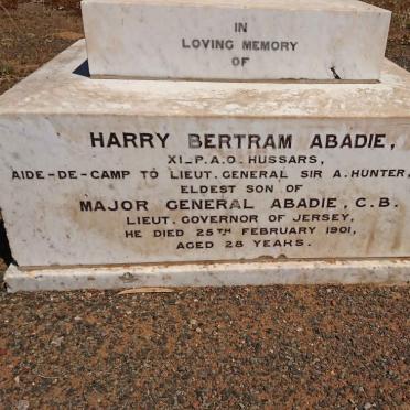ABADIE Harry Bertram -1901
