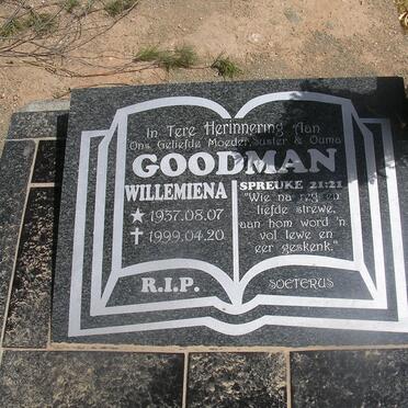 GOODMAN Willemiena 1937-1999