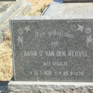 HEUVEL Anna D., van den nee VISAGIE 1920-1970