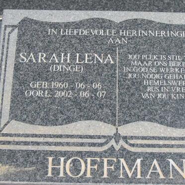 HOFFMAN Sarah Lena nee DINGE 1960-2002
