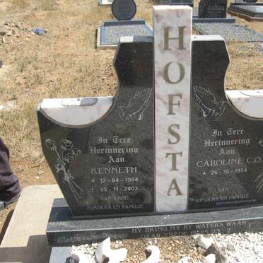 HOFSTA Kenneth 1954-2003 &amp; Caroline C.O. 1954-