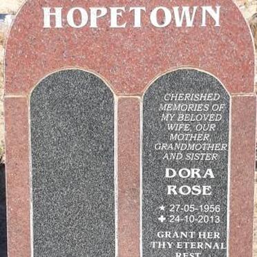 HOPETOWN Dora Rose 1956-2013