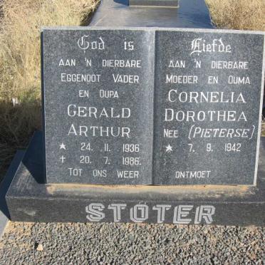 STOTER Gerald Arthur 1936-1986 &amp; Cornelia Dorothea PIETERSE 1942-