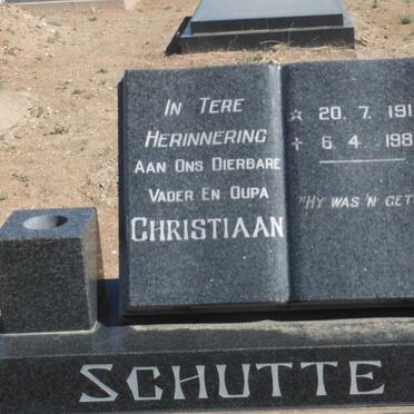 SCHUTTE Christiaan 1917-1986 