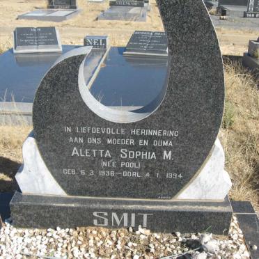 SMIT Aletta Sophia M. nee POOL 1936-1994