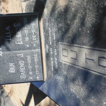 TOIT Barend J., du 1906-1986 &amp; Elsie S. 1900-1987