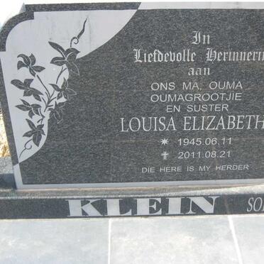 KLEIN William Alexander 1930-1999 &amp; Louisa Elizabeth 1945-2011