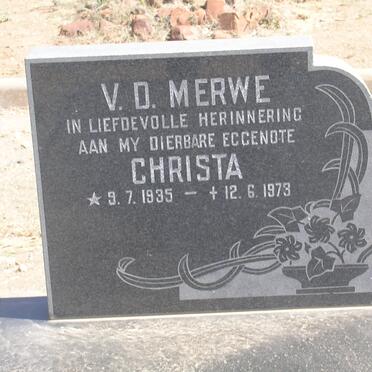 MERWE Christa, v.d. 1935-1973