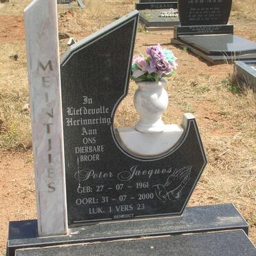 MEINTJIES Peter Jacques 1961-2000