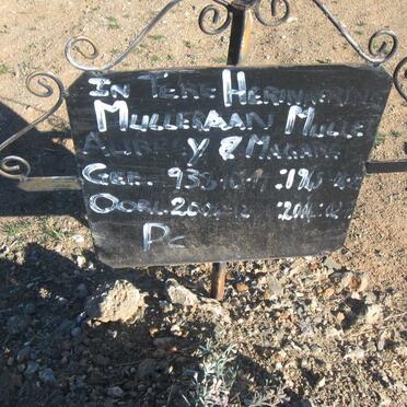 MULLER Aubrey 1938-2004 &amp; Margaret 1944-2004