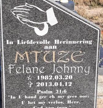 MTUZE Felane Johnny 1982-2013