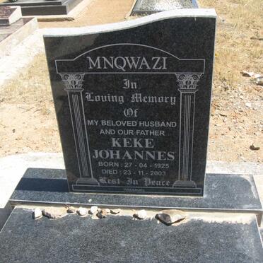 MNQWASI Keke Johannes 1925-2003