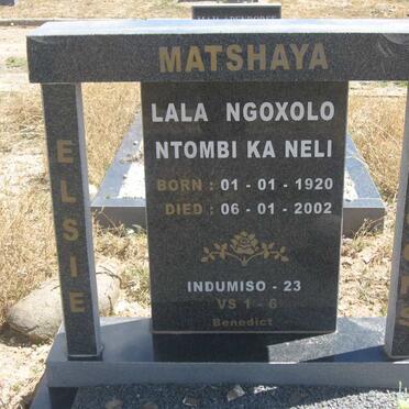 MATSHAYA Elsie Adoons 1920-2002