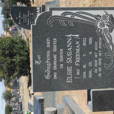 MERWE Elsie Susanna, van der nee FREEMAN 1932-1981