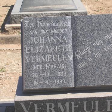 VERMEULEN Johanna Elizabeth nee MARAIS 1903-1990